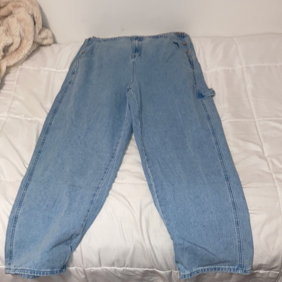 Light Washed Denim Overalls - Picture 2 of 5